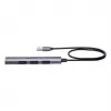 USB-jaotur Unitek H1208CGY01 — 4-pordiline USB 3.0 (5 Gbps), tagasiühilduv USB 2.0-ga, alumiinium