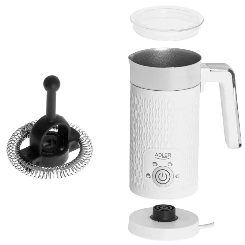 Automaatne piimavahustaja Adler AD 4494 Metallic Valge — 130 ml vahtu, 300 ml soojendus, 500 W