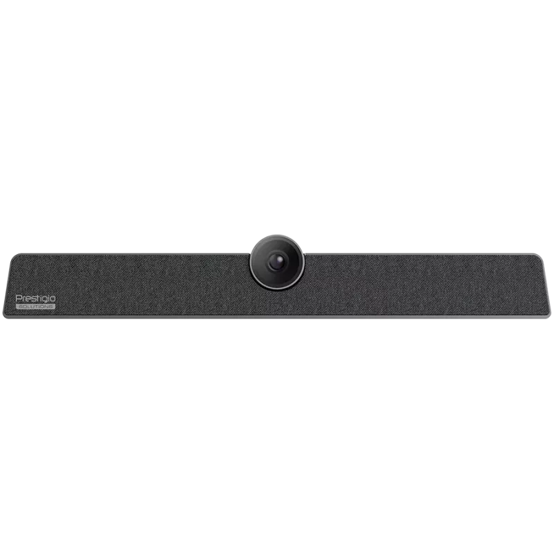 Prestigio Solutions Alpha videokonverentsi koostööriba, UHD 12 MP, 6 mikrofoni, 8 m ulatus, USB-C/AUX
