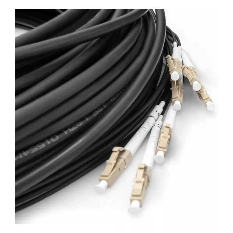 Fiber breakout kaabel DIGITUS DK-24338U030BK-BBB, eelmonteeritud OM4 mitmemooviline 8-sooneline, LC/UPC–LC/UPC, 30 m, U-DQ(ZN) BH