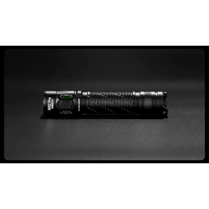 Käsilamp Nitecore MH12 Pro Must LED 3300 lm USB-laetav 5300 mAh, alumiinium, 138,5 mm, 81,5 g, veekindel 2 m