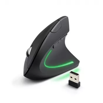 Juhtmevaba hiir ESPERANZA EM133 — ergonoomiline paremakäeline, 1600 DPI, 6 nuppu, 2,4 GHz USB-nanovastuvõtja, 10 m ulatus, must