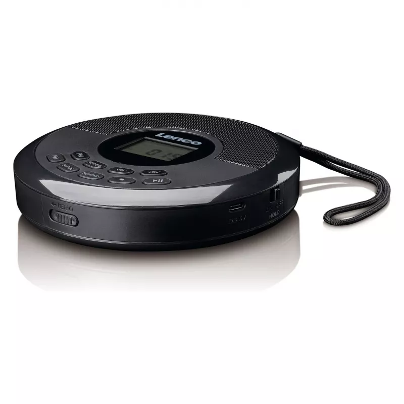 Kaasaskantav CD-mängija Lenco CD-340BK — must, kaasaskantav disain