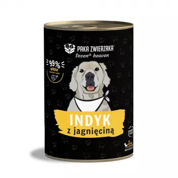 Märg koeratoit PAKA ZWIERZAKA Seventh Heaven kalkuni ja lambalihaga 400 g, purk, 84,6% niiskust