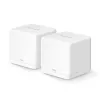 Võrgusüsteem MERCUSYS Halo H60X (2 tk) kaheribaline Wi‑Fi 6, 1500 Mbps, kuni 350 m², 2x LAN, sisemised antennid, valge