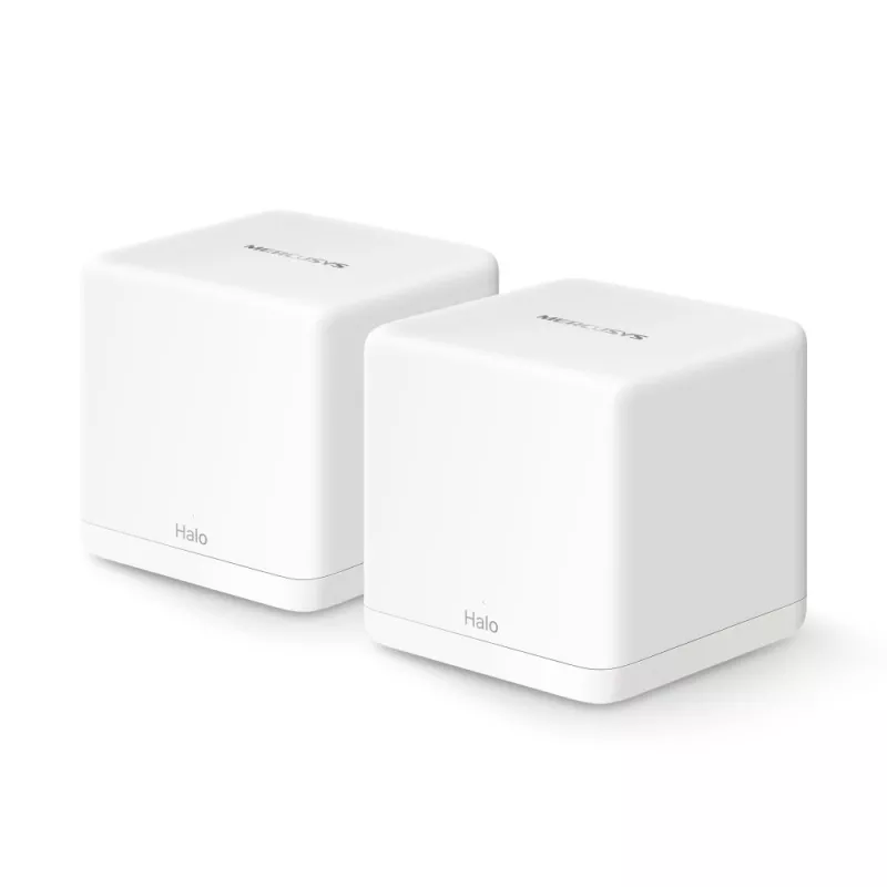 Võrgusüsteem MERCUSYS Halo H60X (2 tk) kaheribaline Wi‑Fi 6, 1500 Mbps, kuni 350 m², 2x LAN, sisemised antennid, valge