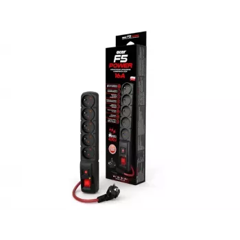 ACAR F5 POWER Must 5 AC-pistikupesa 230 V 1,5 m