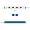 Hyper HyperDrive Flex 4 pordiga USB-C jaotur, valge/sinine | HD5201BUGL