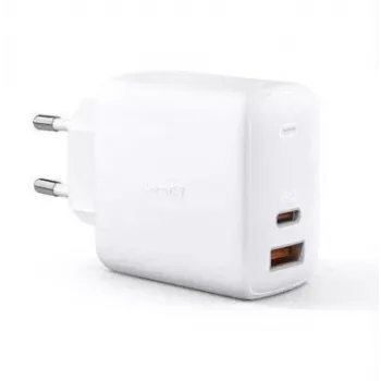 Seinalaadija Aukey PA-B3 valge GaN 65W USB-C / USB-A kiirlaadija