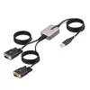StarTech.com 13 ft (4 m) 2-pordiline USB jadaväratiga adapterkaabel, vahetatavad DB9 kruvid/mutrid, COM-i säilitamine, USB-A DB9 RS232-le, FTDI, 4. taseme ESD kaitse, Windows/macOS/ChromeOS/Linux – töökindel TPE konstruktsioon