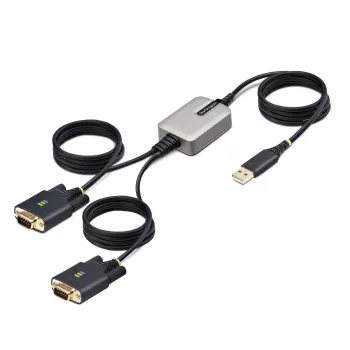 StarTech.com 13 ft (4 m) 2-pordiline USB jadaväratiga adapterkaabel, vahetatavad DB9 kruvid/mutrid, COM-i säilitamine, USB-A DB9 RS232-le, FTDI, 4. taseme ESD kaitse, Windows/macOS/ChromeOS/Linux – töökindel TPE konstruktsioon