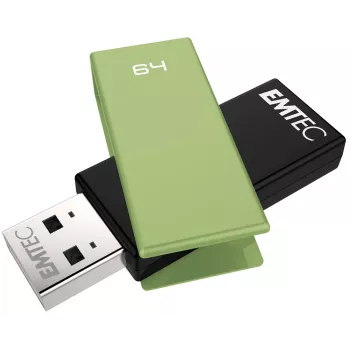 USB-mälupulk Emtec C350 Brick 64 GB USB Type-A Must Roheline