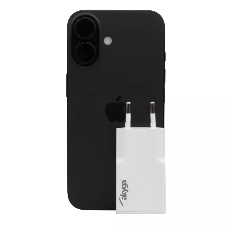 Seinalaadija Akyga AK-CH-27 30W USB-C USB-A PD GaN 5-20V / 1.5-3A valge