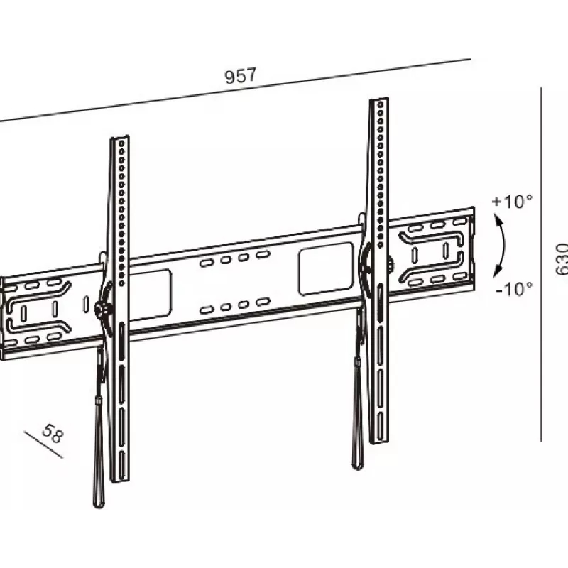 TV-kinnitus TB TB-951 kuni 120-tollistele teleritele, maksimaalne koormus 100 kg, VESA 900×600