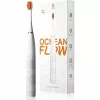 Sonic hambahari OCLEAN FLOW Adult — akutoitel, valgendusrežiim, integreeritud taimer, reguleeritav kiirus, kõrgus 255 mm, valge, 0,13 kg, 1 käepide + 1 harjapea