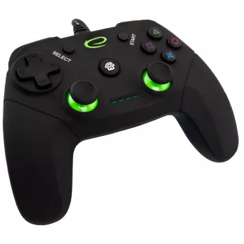 Gamepad ESPERANZA EGG110K juhtmega USB vibratsiooniga, 12 nuppu, 1,5 m kaabel — PC-le ja PS3-le