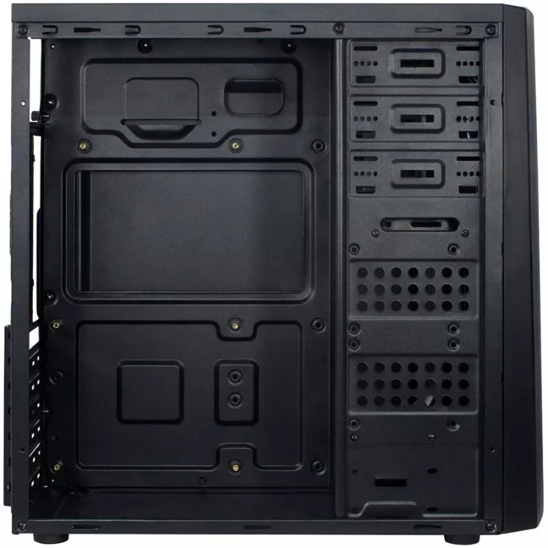 Korpus INTER-TECH B-42 Must Midi Tower, ATX, 2xUSB2.0, Sinine LED riba, toiteplokk valikuline