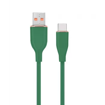 Type-C USB laadimis- ja andmekaabel, 1,5 m, roheline