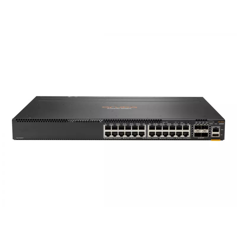 HPE - Aruba seeria - Aruba 6300F - kommutaator - L3 - hallatav - 24 x 10/100/1000 + 4 x 1 Gigabit / 10 Gigabit / 25 Gigabit / 50 Gigabit SFP56 (üleslink / virnastamine) ees ja küljel taga