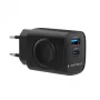 USB-A USB-C laadija 20W PowerDelivery Quick Charge 3.0, must