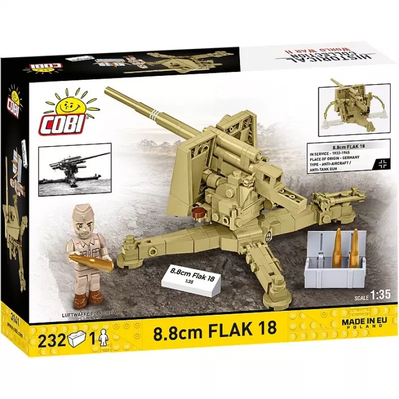Cobi klotsimudel 8,8 cm Flak 18 — 232 tükki, mõõtkavas 1:35