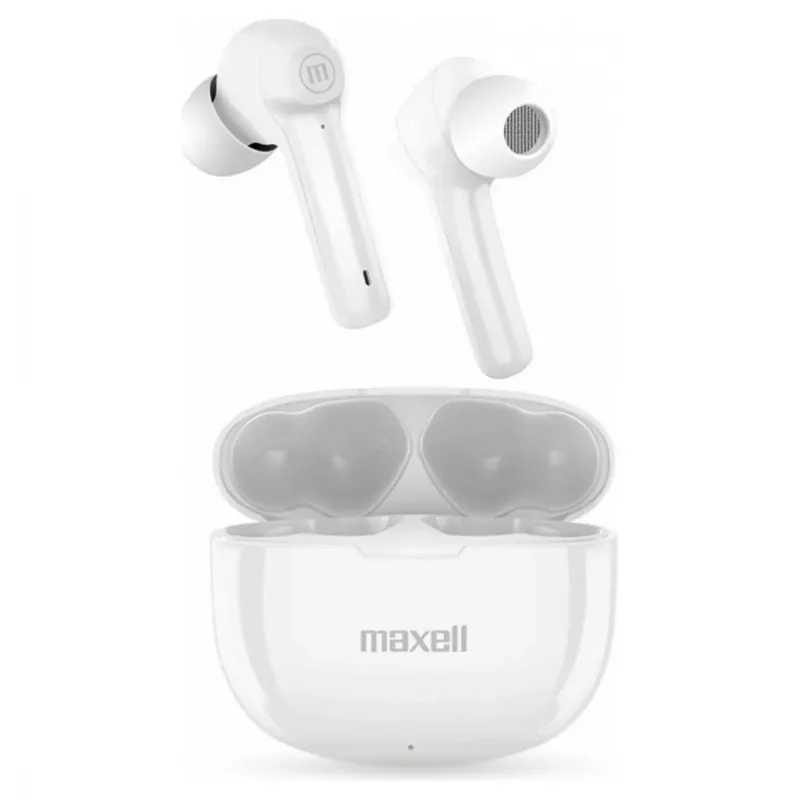 Maxell Dynamic+ juhtmevabad kõrvaklapid laadimisümbrisega Bluetooth valge