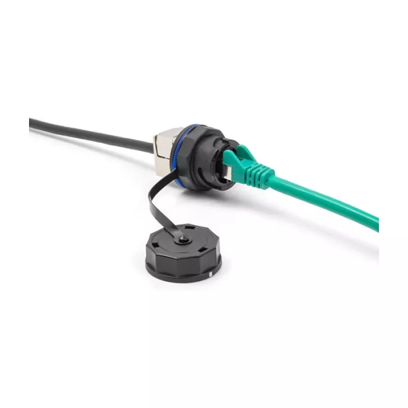DeLOCK 67050 kaitsekork RJ45 sisseehitatud pistikutele, IP68, must