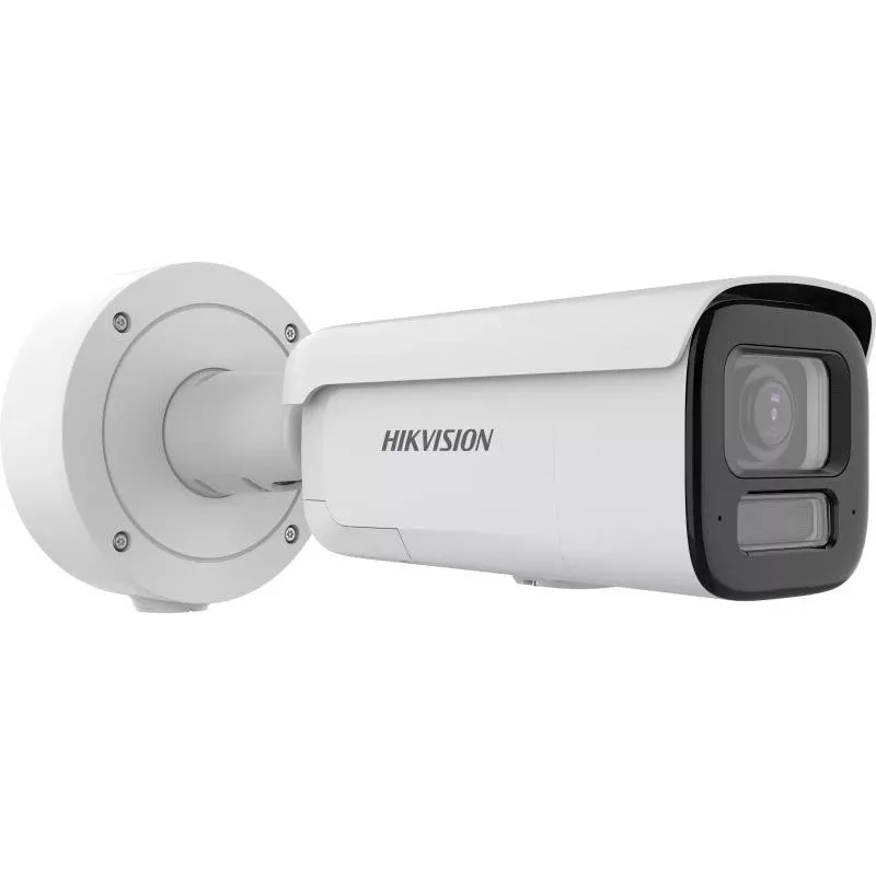 IP-kuulkaamera Hikvision Pro Series ColorVu 4 MP mootoriga varifokaal 2,8–12 mm, 1/1,8-tolline CMOS, juhtmega, sise-/välistingimustesse, valge