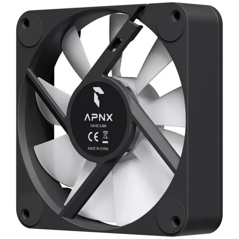 APNX FP1-R PWM pööratud ARGB arvutikorpuse ventilaator 120 mm must