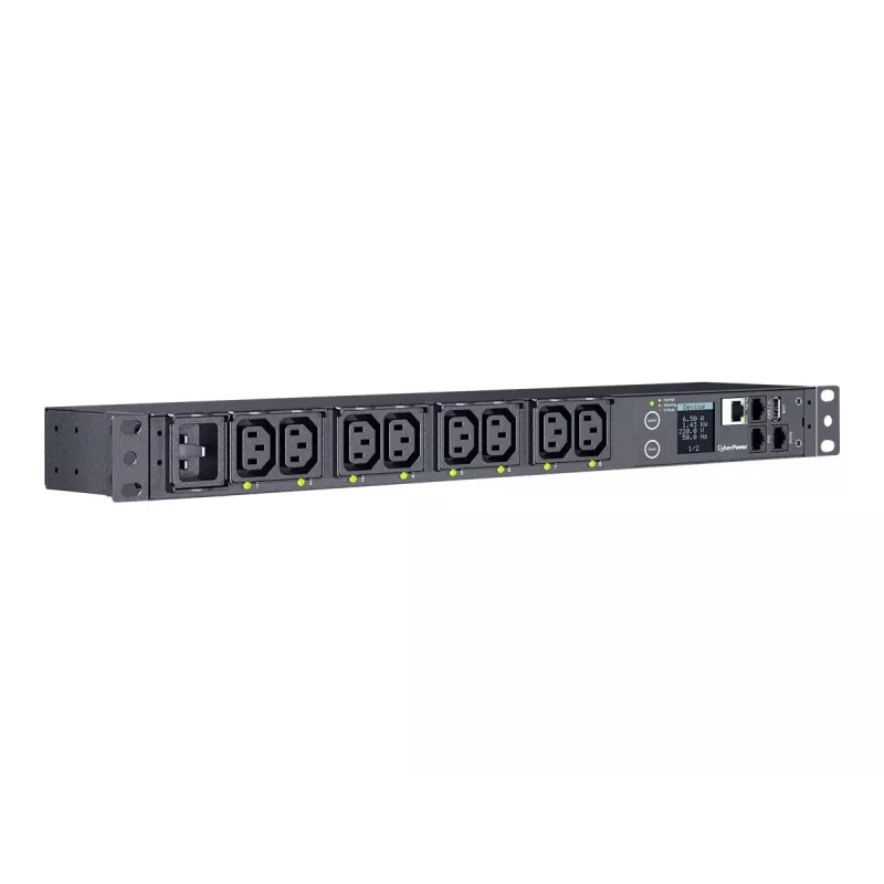 CyberPower PDU41005 toitejaotusseade (PDU) 8 vahelduvvoolu pistikupesa 1U Must