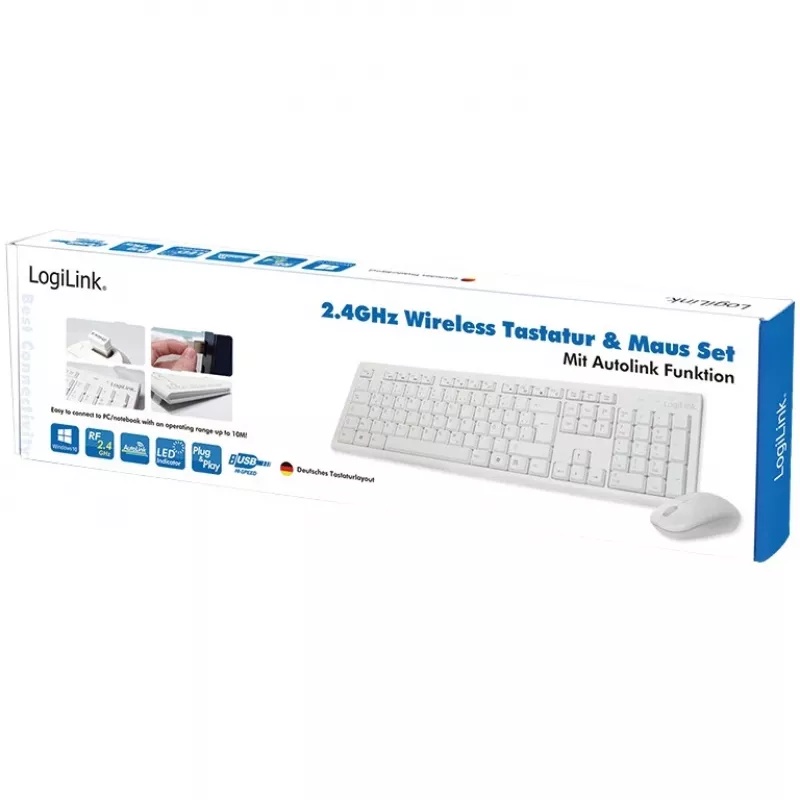 Juhtmevaba klaviatuuri ja hiire komplekt LogiLink ID0104W