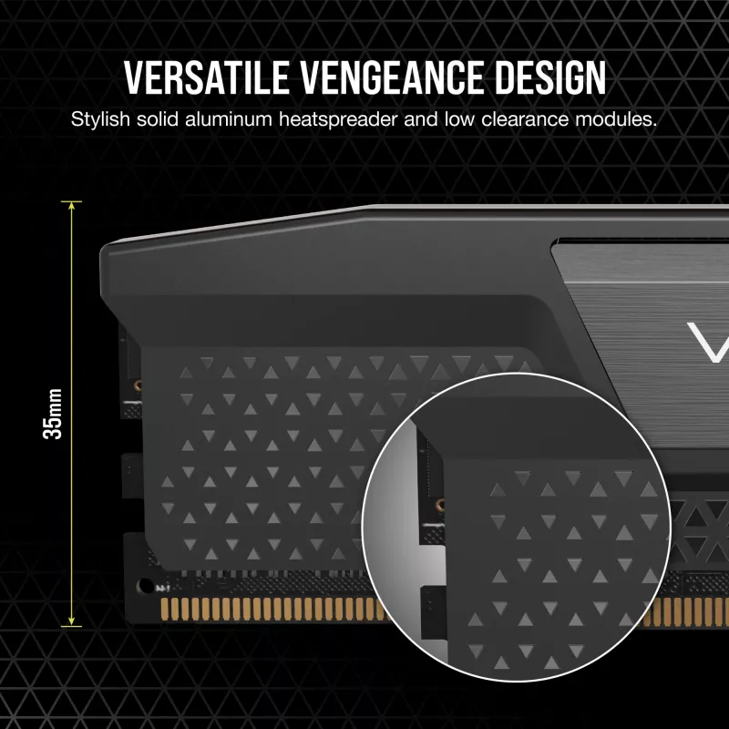 VENGEANCE® 48GB (2x24GB) DDR5 DRAM 7000MT/s CL36 mälukomplekt