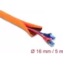 Kaablikaitseümbris isesulguv kahekihiline DELOCK 5 m × 16 mm, oranž