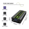 Qoltec 51923 puhta siinuslaine inverter Monolith | 3000W | 6000W | 24V kuni 230V | LCD