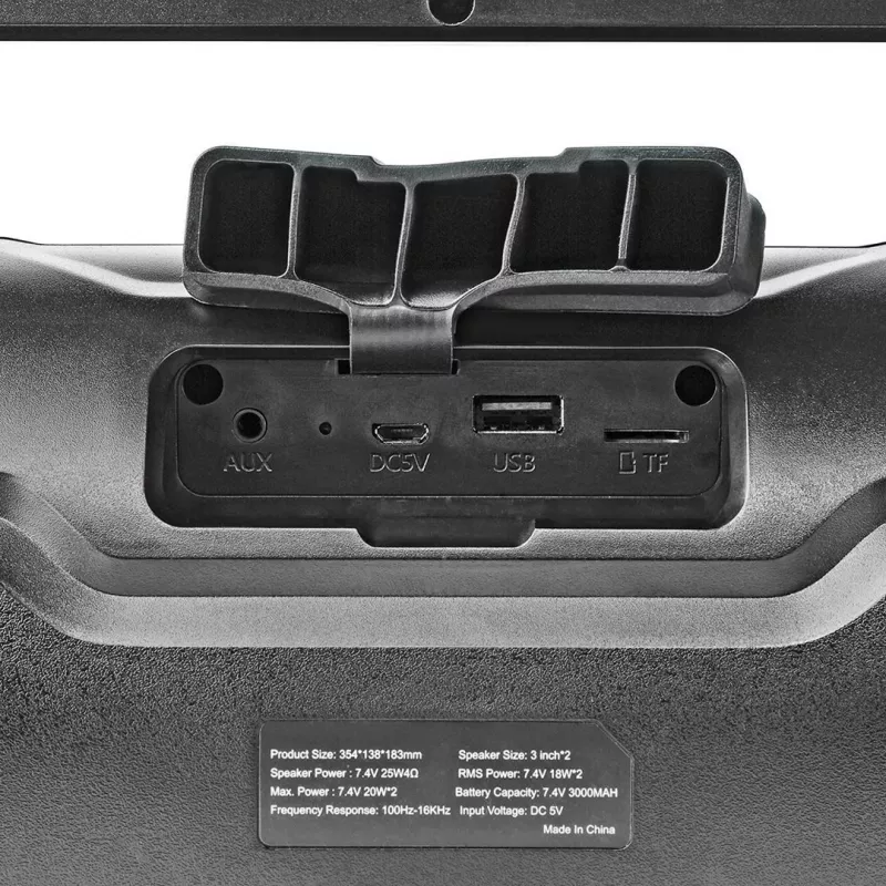 Nedis SPBB310BK kaasaskantav/peokõlar Stereokõlar Must 36 W