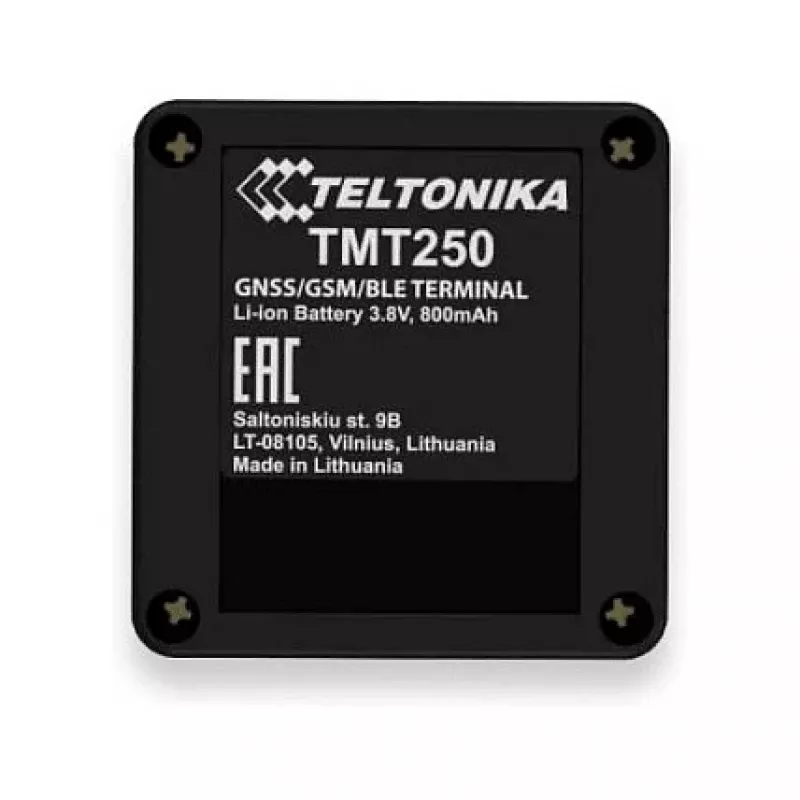 GPS-isikujälgija Teltonika TMT250 — must, 0,128 GB mälu, Li‑Ion 3,8 V, aku kestus kuni 8 h