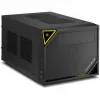 PC-korpus Sharkoon SHARK ZONE C10 Mini-ITX Must, Kollane