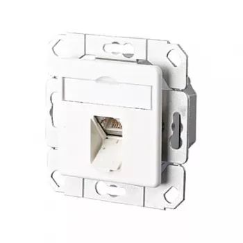 METZ CONNECT E-DAT - Ühenduspesa, süvistatav - RJ-45 - Puhasvalge, RAL 9010 (130C371102-I)