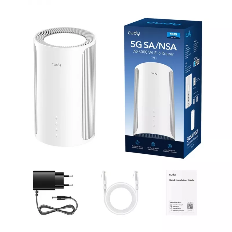 2 X Cudy P4 5G S Mesh-ruuter – kiire ja jõudlusega koduvõrk WiFi-6 AX3000 Dualband