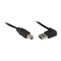 GoodConnections ühenduskaabel USB 2.0 EASY pistik A nurga all pistikusse B, must, 3m