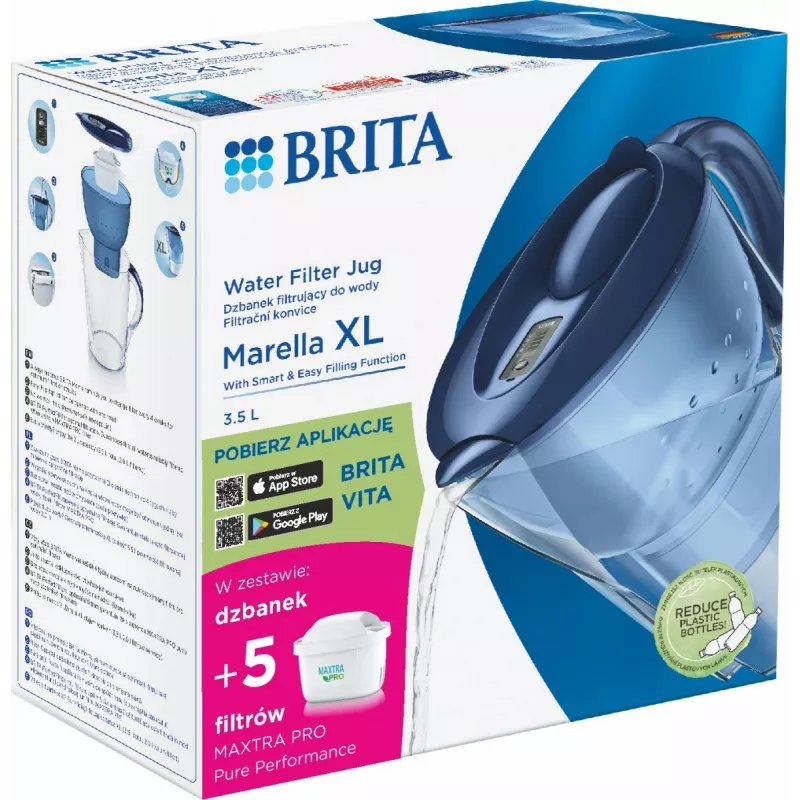Veefiltrikann BRITA Marella XL 5 MAXTRA PRO kassetiga, sinine