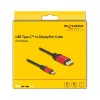 DeLOCK USB USB-C DisplayPort-kaabel 8K 30Hz HDR 1m punane
