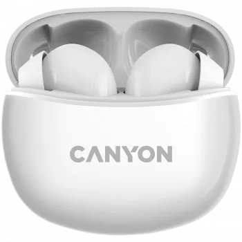 Canyon TWS-5 Bluetooth-kõrvaklapid, mikrofoniga, BT V5.3 JL 6983D4, sagedusvahemik: 20Hz-20kHz, aku: kõrvaklapid 40mAh*2 + laadimiskarp 500mAh, Type-C
