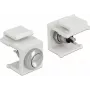 Juhtmeühendus DELOCK 86401 Keystone roostevaba teras / valge, 24 V, 16,3 × 19,8 × 22,3 mm