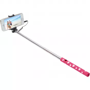 Ultron selfie hot shot Pink - 15 - 45 cm Selfie Stick koos kaamera päästikuga käepidemel - Nutitelefonidele nagu Samsung Galaxy, iPhone ja teised (173951)