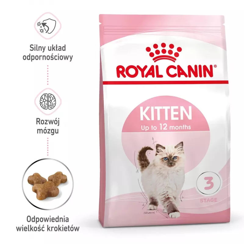 Kuiv kassitoit Royal Canin Kitten 10 kg – kana, 36% valku, 18% rasva, kassipoegadele ja tiinetele/imetavatele emastele