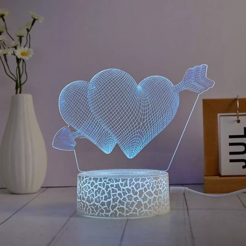 Manta SNL115RGB RGB 3D südamekujuline dekoratiivne LED-lambi komplekt