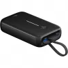Akuplokk 20 000 mAh, integreeritud USB-C-kaabel 13 cm, 30 W (must, 20 Ah, 1x USB-A, 2x USB-C, PD, QC)