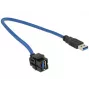 USB-kaabel DeLOCK 86375 USB 3.2 Gen 1 0,5 m USB A sinine