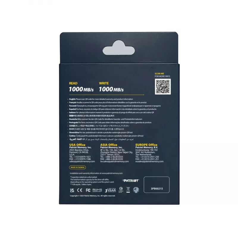 Patriot Memory Transporter Lite 512 GB USB Type-C 3.2 Gen 2 (3.1 Gen 2) (PTPL512GPECB) Must
